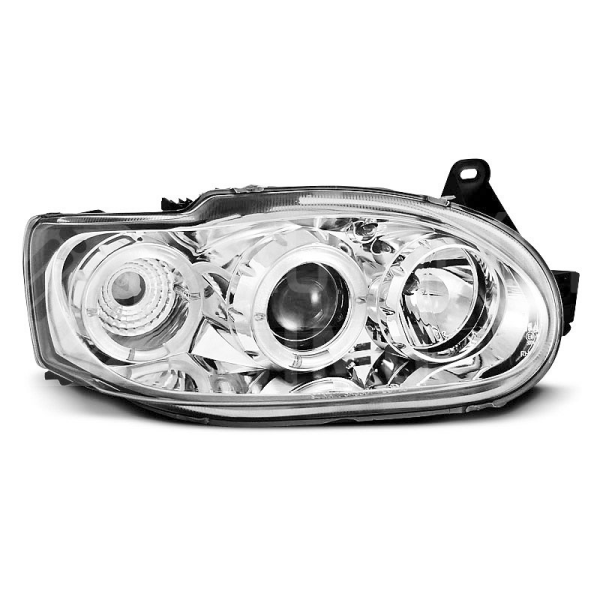 Přední světla, lampy Angel Eyes Ford Escort, Orion 95-00 chromová