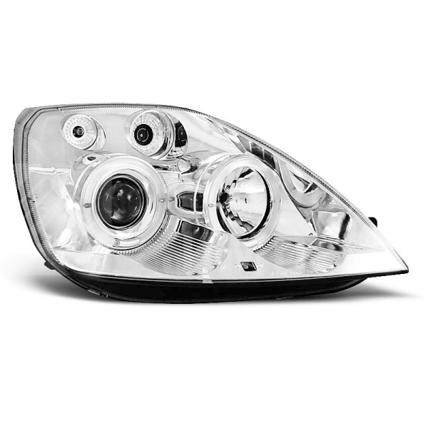 Přední světla, lampy Angel Eyes Ford Fiesta 02-05 chromová Přední světla, lampy Angel Eyes Ford Fiesta 02-05 chromová