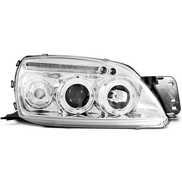 Přední světla, lampy Angel Eyes Ford Fiesta 99-02 chromová Přední světla, lampy Angel Eyes Ford Fiesta 99-02 chromová