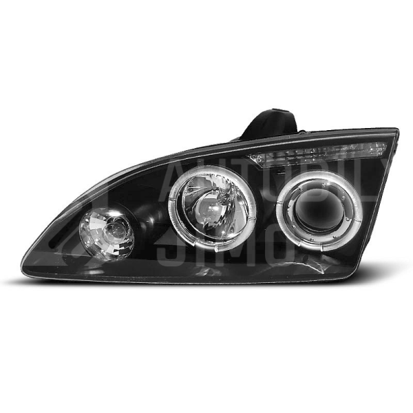 Přední světla, lampy Angel Eyes Ford Focus 04-08 černá H1 Přední světla, lampy Angel Eyes Ford Focus 04-08 černá H1