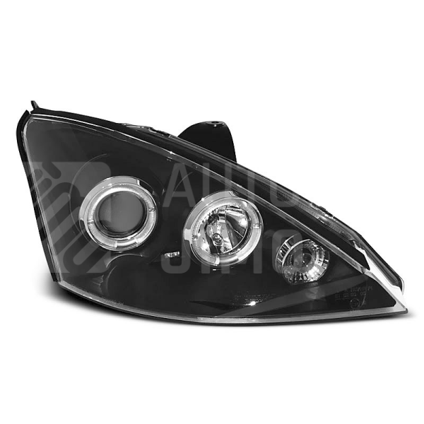 Přední světla, lampy Angel Eyes Ford Focus 98-04 černá H1 Přední světla, lampy Angel Eyes Ford Focus 98-04 černá H1