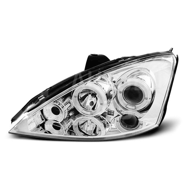 Přední světla, lampy Angel Eyes Ford Focus 98-04 chromová H1 Přední světla, lampy Angel Eyes Ford Focus 98-04 chromová H1