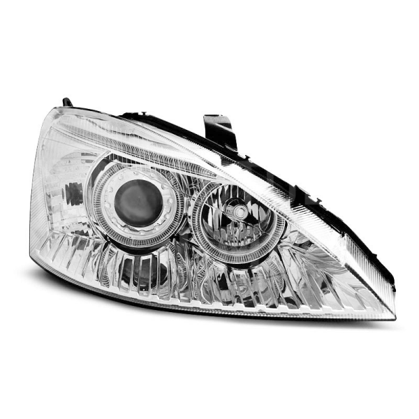 Přední světla, lampy Angel Eyes Ford Focus 98-04 chromová H7 Přední světla, lampy Angel Eyes Ford Focus 98-04 chromová H7