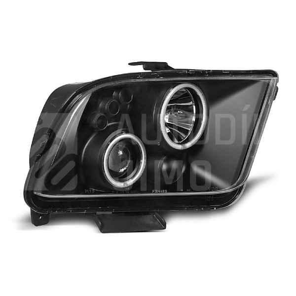Přední světla, lampy Angel Eyes Ford Mustang 04-09 černá  Přední světla, lampy Angel Eyes Ford Mustang 04-09 černá