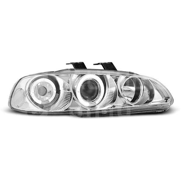 Přední světla, lampy Angel Eyes Honda Civic 91-95 chromová, 2dv+3dv. Přední světla, lampy Angel Eyes Honda Civic 91-95 chromová, 2dv+3dv.