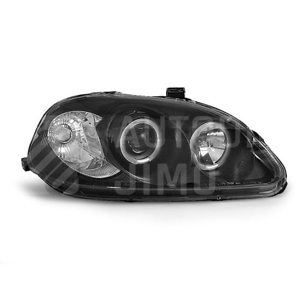 Přední světla, lampy Angel Eyes Honda Civic 95-99 černá, 2dv, 3dv, 4dv Přední světla, lampy Angel Eyes Honda Civic 95-99 černá, 2dv, 3dv, 4dv