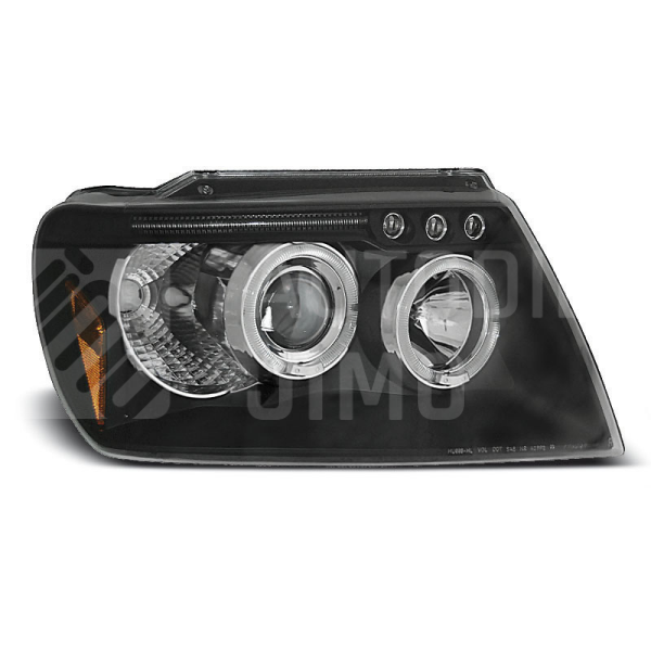Přední světla, lampy Angel Eyes Jeep Grand Cherokee 99-05 černá H1/H1
