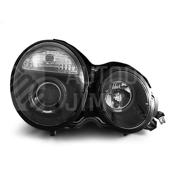 Přední světla, lampy Angel Eyes Mercedes Benz E W210 95-99 černá 