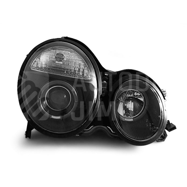Přední světla, lampy Angel Eyes Mercedes Benz E W210 99-03 černá