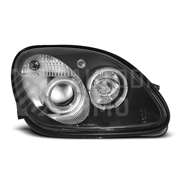 Přední světla, lampy Angel Eyes Mercedes Benz SLK R170 96-04 černá