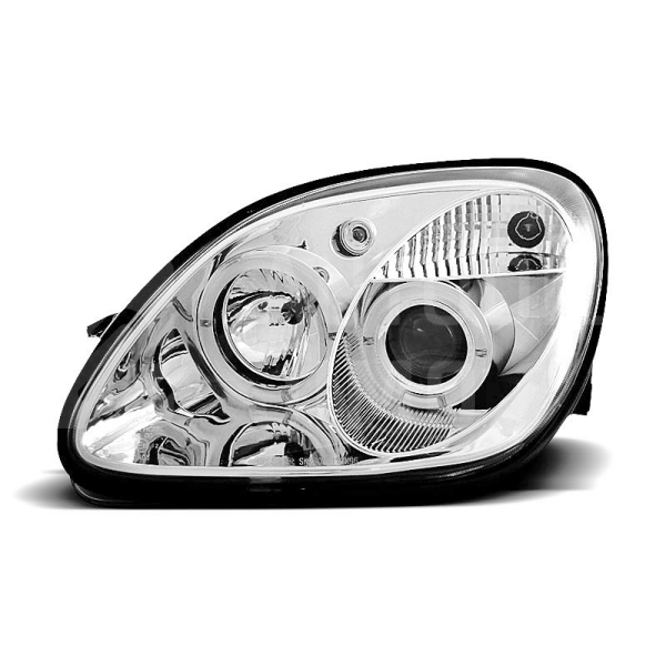 Přední světla, lampy Angel Eyes Mercedes Benz SLK R170 96-04 chromová