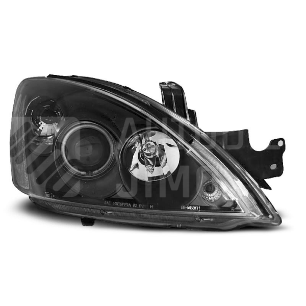 Přední světla, lampy Angel Eyes Mitsubishi Lancer 04-07 černá H7/H1
