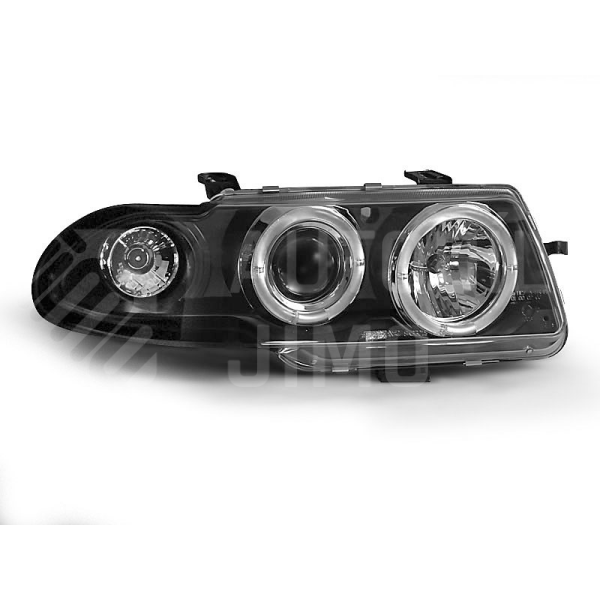 Přední světla, lampy Angel Eyes Opel Astra F 91-94 černá H1