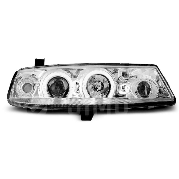 Přední světla, lampy Angel Eyes Opel Calibra 90-97 chromová H1