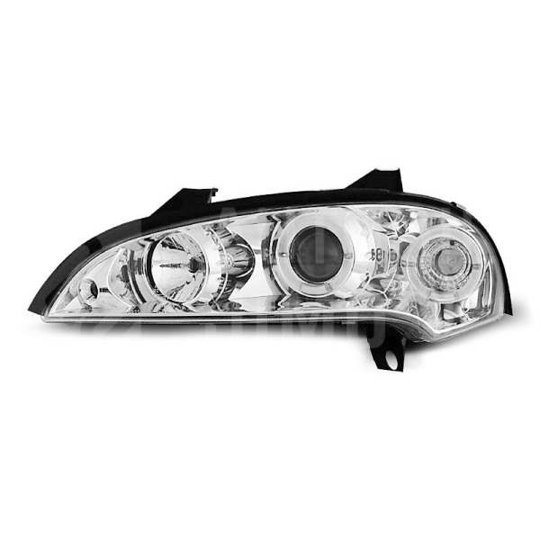 Přední světla, lampy Angel Eyes Opel Tigra 94-00 chromová H1