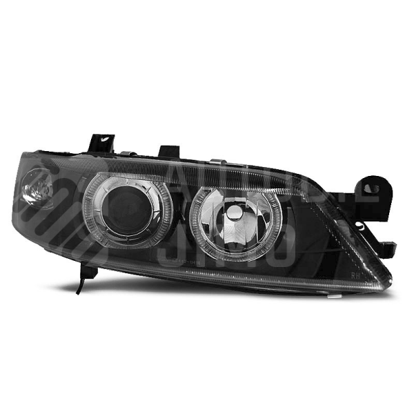 Přední světla, lampy Angel Eyes Opel Vectra B 99-02 černá H7
