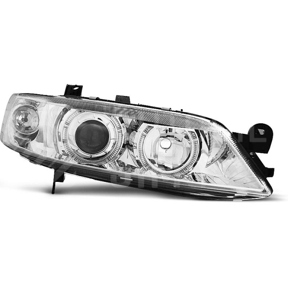 Přední světla, lampy Angel Eyes Opel Vectra B 99-02 chromová H7