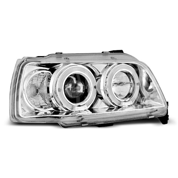 Přední světla, lampy Angel Eyes Renault Clio I 90-96 chromové H1