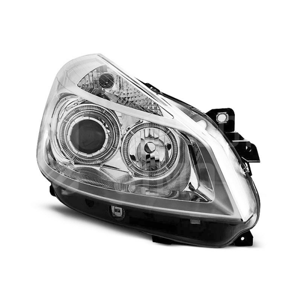 Přední světla, lampy Angel Eyes Renault Clio II 05-09 chromové H7 Přední světla, lampy Angel Eyes Renault Clio II 05-09 chromové H7
