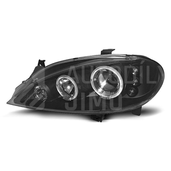 Přední světla, lampy Angel Eyes Renault Megane 99-02 černé H1 Přední světla, lampy Angel Eyes Renault Megane 99-02 černé H1