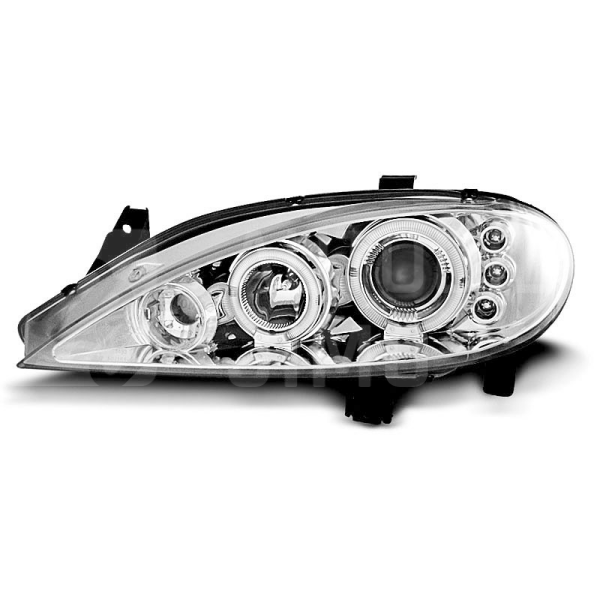 Přední světla, lampy Angel Eyes Renault Megane 99-02 chromové H1 Přední světla, lampy Angel Eyes Renault Megane 99-02 chromové H1