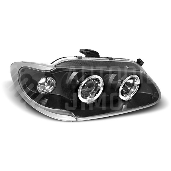 Přední světla, lampy Angel Eyes Renault Megane, Scenic 96-99 černé H1 Přední světla, lampy Angel Eyes Renault Megane, Scenic 96-99 černé H1