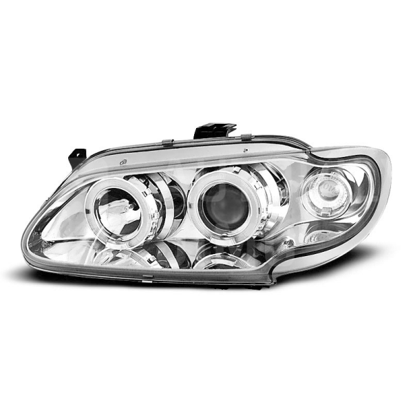 Přední světla, lampy Angel Eyes Renault Megane, Scenic 96-99 chromové H1 Přední světla, lampy Angel Eyes Renault Megane, Scenic 96-99 chromové H1