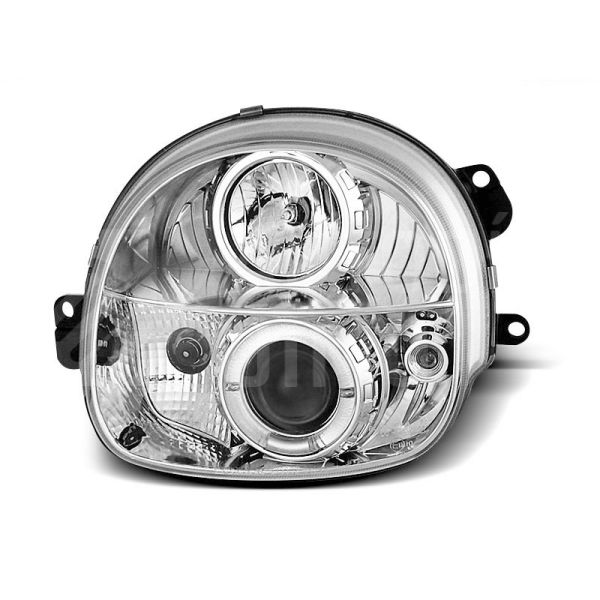 Přední světla, lampy Angel Eyes Renault Twingo 93-98 chromové H1 Přední světla, lampy Angel Eyes Renault Twingo 93-98 chromové H1