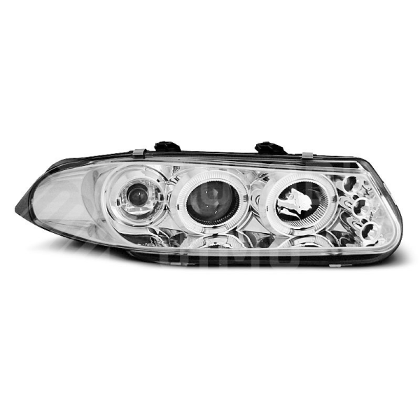 Přední světla, lampy Angel Eyes Rover 200 95-00 chromové H1