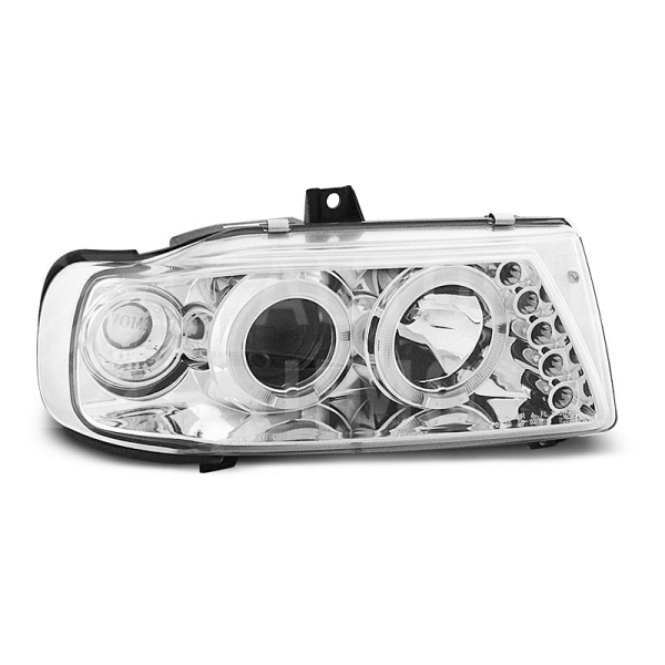 Přední světla, lampy Angel Eyes Seat Cordoba, Ibiza, VW Polo Classic 93-99 chromové H1 Přední světla, lampy Angel Eyes Seat Cordoba, Ibiza, VW Polo Classic 93-99 chromové H1
