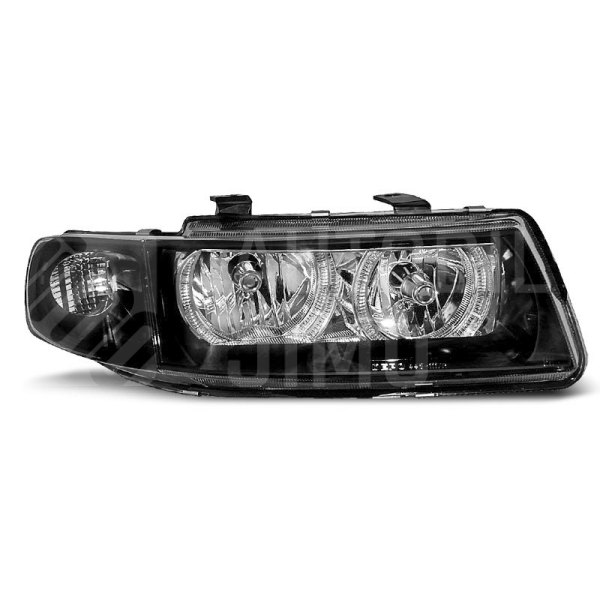 Přední světla, lampy Angel Eyes Seat Toledo, Leon 99-05 černé H7
