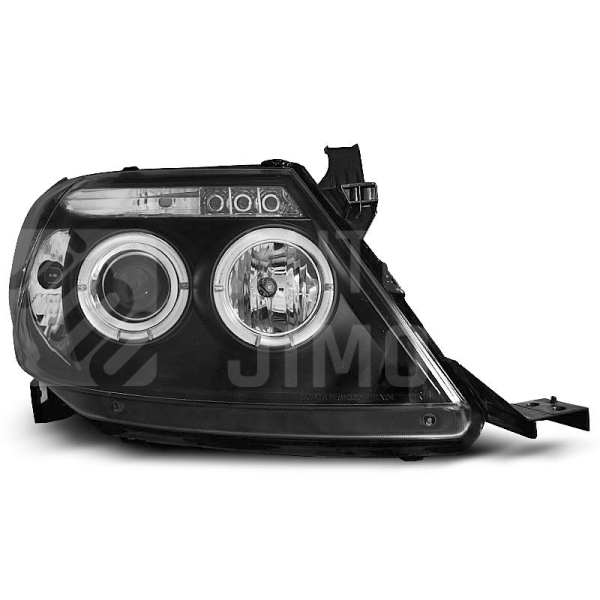 Přední světla, lampy Angel Eyes Toyota Hilux 05-11 černé