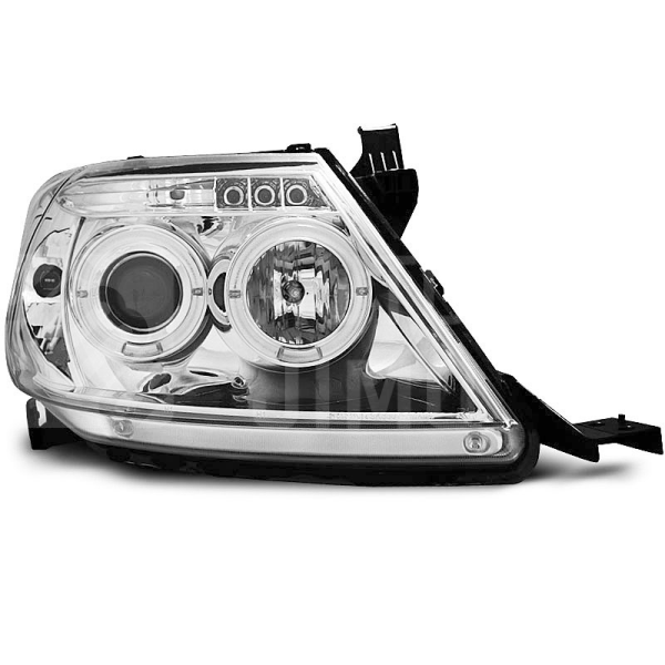 Přední světla, lampy Angel Eyes Toyota Hilux 05-11 chromové