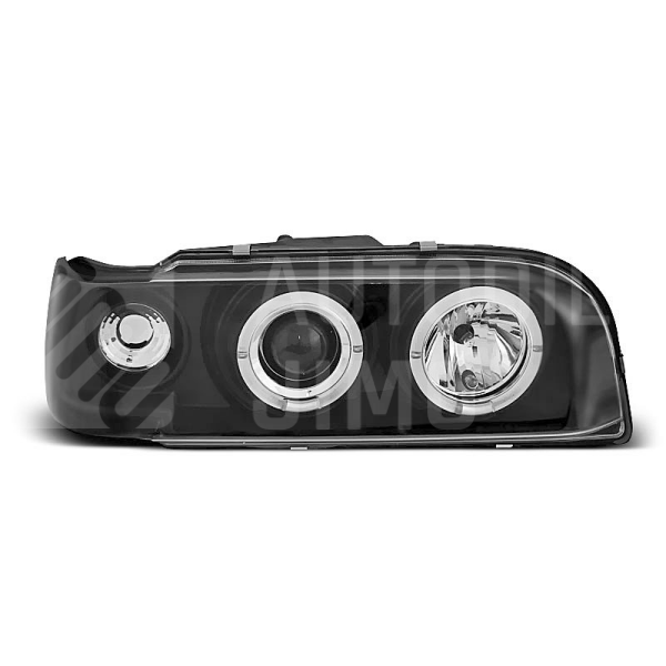 Přední světla, lampy Angel Eyes Volvo 850 92-96 černé H1 Přední světla, lampy Angel Eyes Volvo 850 92-96 černé H1