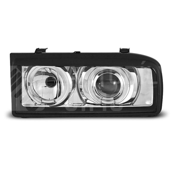 Přední světla, lampy Angel Eyes VW Corrado 88-95 chromová H7 Přední světla, lampy Angel Eyes VW Corrado 88-95 chromová H7