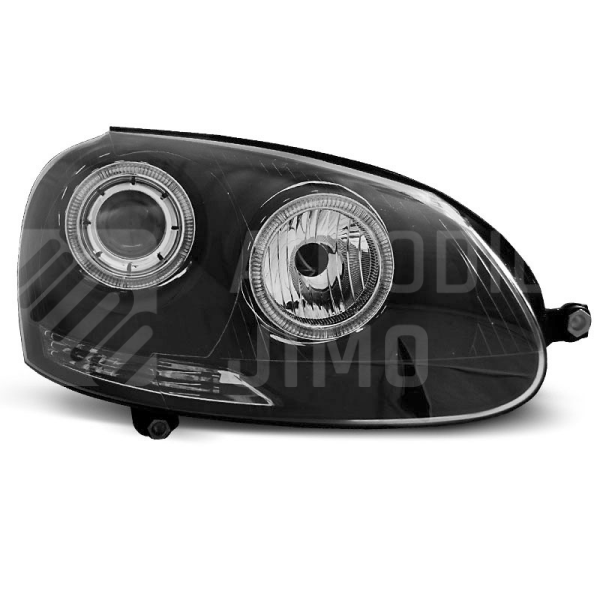 Přední světla, lampy Angel Eyes VW Golf V 03-08 černá H7 Přední světla, lampy Angel Eyes VW Golf V 03-08 černá H7