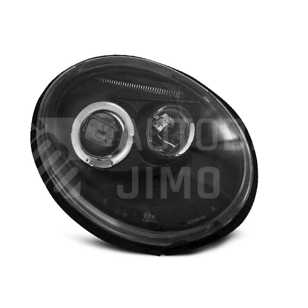 Přední světla, lampy Angel Eyes VW New Beetle 98-05 černá H1