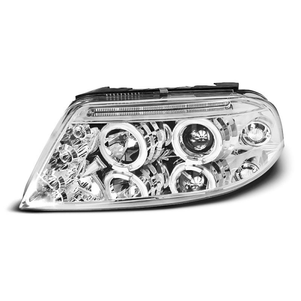 Přední světla lampy Angel Eyes VW Passat B5.5 3BG 00-05 chromové H1 Přední světla lampy Angel Eyes VW Passat B5.5 3BG 00-05 chromové H1