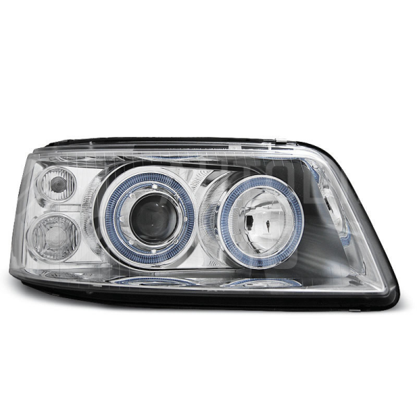 Přední světla, lampy Angel Eyes VW T5 Transporter, Multivan 03-09 chromová