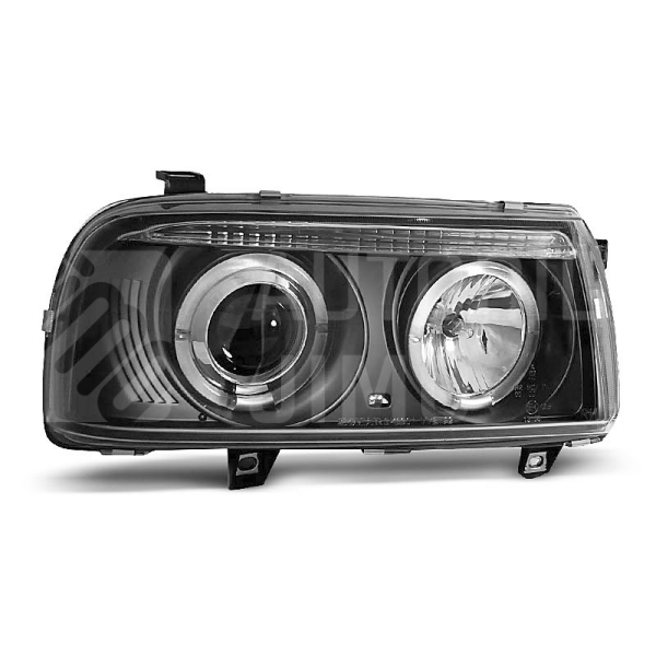 Přední světla, lampy Angel Eyes VW Vento 92-98 černé H1
