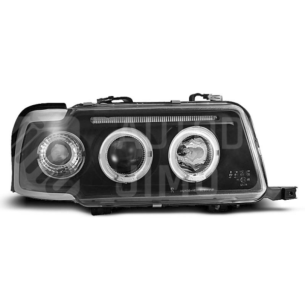 Přední světla, lampy AUDI 80 B4-ANGEL EYES Černá Přední světla, lampy AUDI 80 B4-ANGEL EYES Černá