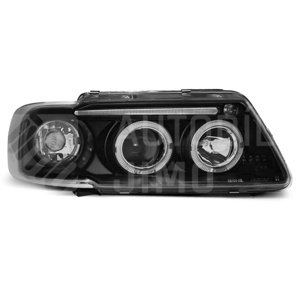 Přední světla, lampy AUDI A3 8L - 96-00 - ANGEL EYES Černá Přední světla, lampy AUDI A3 8L - 96-00 - ANGEL EYES Černá