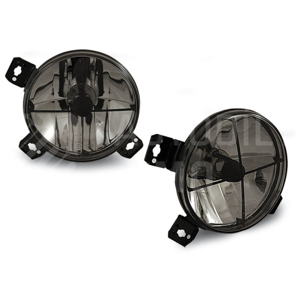 Přední světla, lampy, do masky VW Golf II - black cross, kouřové