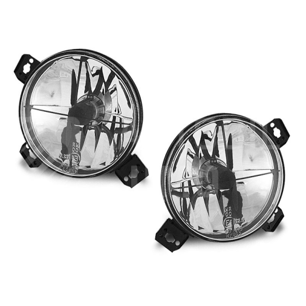 Přední světla, lampy, do masky VW Golf II - black cross