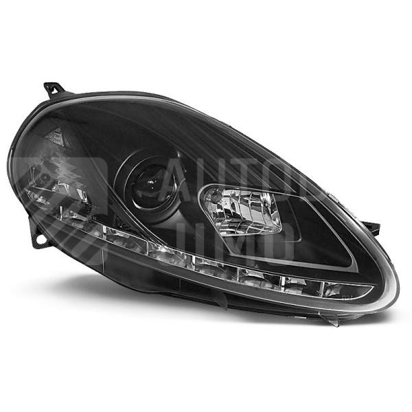 Přední světla, lampy Fiat GrandePunto/Linea Daylight  - černá Přední světla, lampy Fiat GrandePunto/Linea Daylight  - černá
