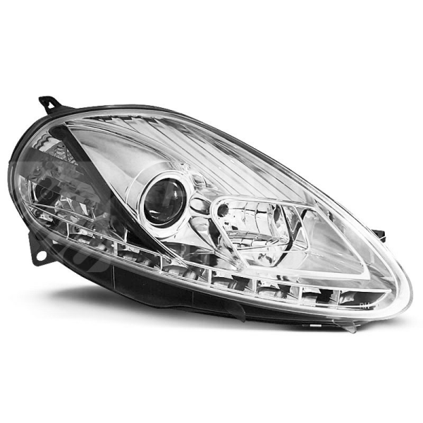 Přední světla, lampy Fiat GrandePunto/Linea Daylight  - chromová Přední světla, lampy Fiat GrandePunto/Linea Daylight  - chromová