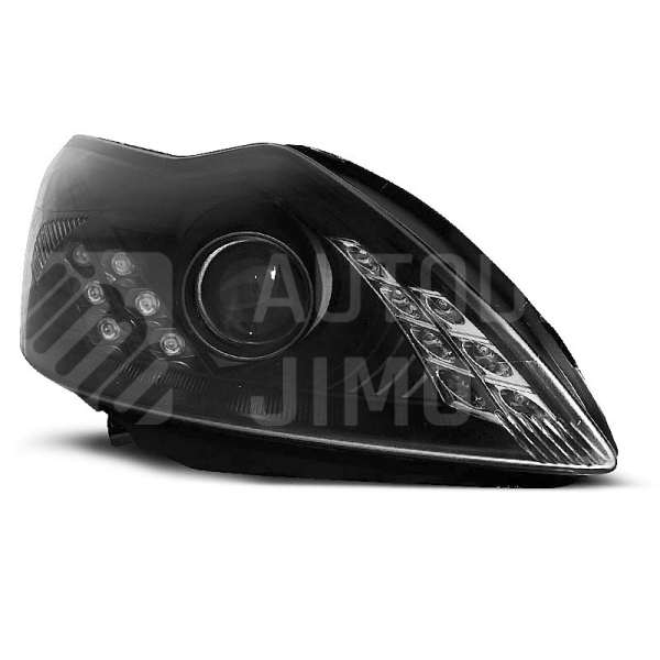 Přední světla, lampy Ford Focus 08-10 Day light, LED blinkr, černá Přední světla, lampy Ford Focus 08-10 Day light, LED blinkr, černá
