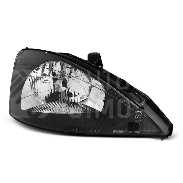 Přední světla, lampy Ford Focus 98-01 černá H4 Přední světla, lampy Ford Focus 98-01 černá H4