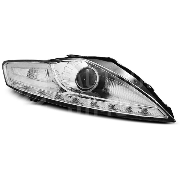Přední světla, lampy Ford Mondeo 07-10 Day light, LED blinkr, chromová Přední světla, lampy Ford Mondeo 07-10 Day light, LED blinkr, chromová