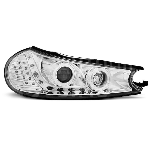 Přední světla, lampy Ford Mondeo 96-00 Day light, LED blinkr, chromová Přední světla, lampy Ford Mondeo 96-00 Day light, LED blinkr, chromová